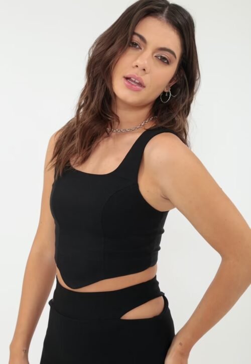 CROPPED BENGALINE SEM MANGA CORSET