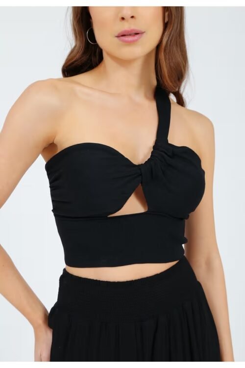 CROPPED TRICOT SEM MANGA OMBRO SÓ