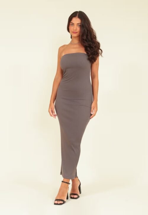 VESTIDO MIDI RIBANA TOMARA QUE CAIA FENDA